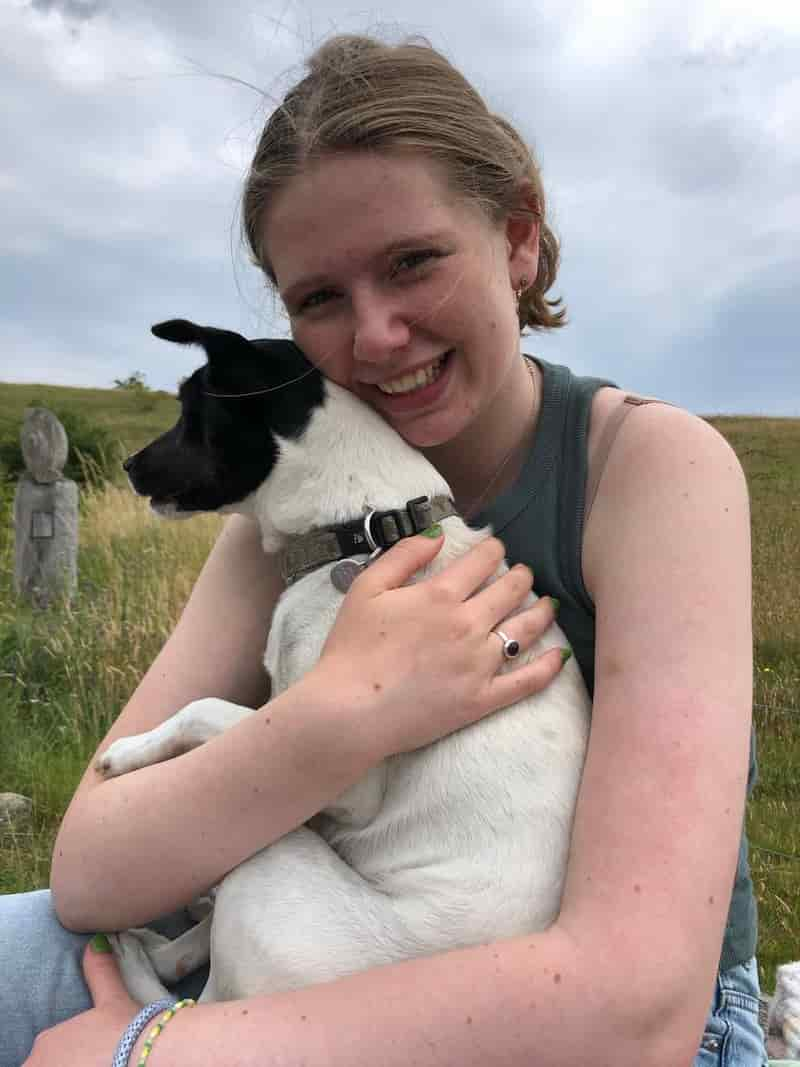 Girl with dog